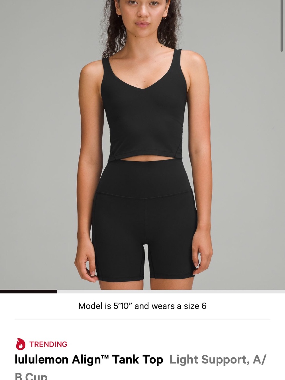 lululemon athletica Black Align Tank Top - Picture 1 of 3
